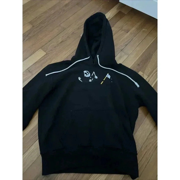Very Cool Men's Black Hoodie Very Cool Enboidered Size Large - Picture 2 of 7